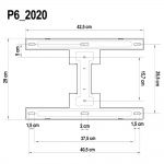 2020-P6 - Wysokiej jakości obrotowy uchwyt do telewizorów LCD LED Plazma 40" - 80"